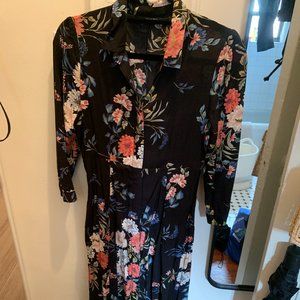 3/4 Sleeve Floral Maxi Dress from Zara - Sz M